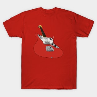 Cartoon Jaguar Guitar T-Shirt